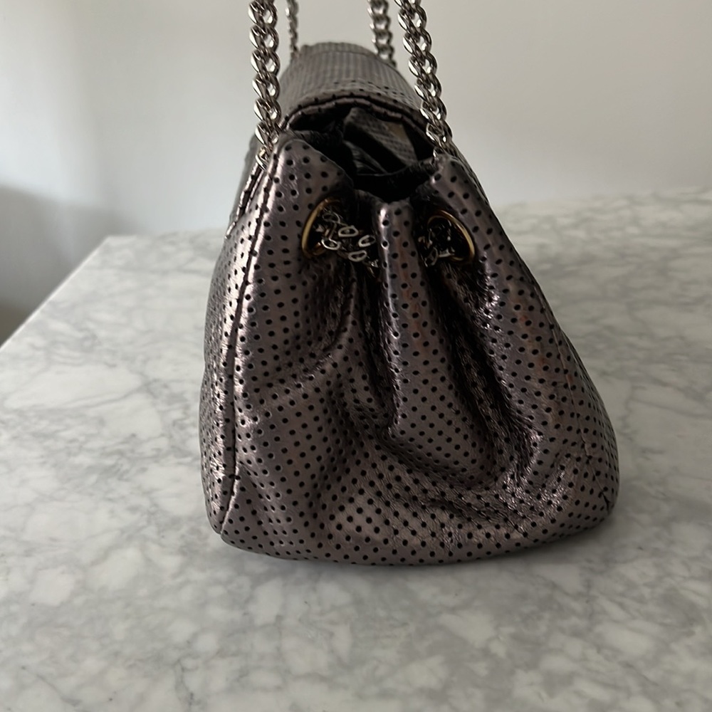 CHANEL Metallic Perforated Drill 2.55 Reissue Chain Classic Flap Bag Silver 🖤 - Picture 8 of 17